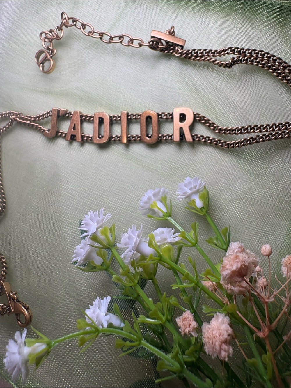 DIOR 'JADIOR' Chain Choker Necklace with Certificate of Authenticity